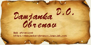 Damjanka Obrenov vizit kartica